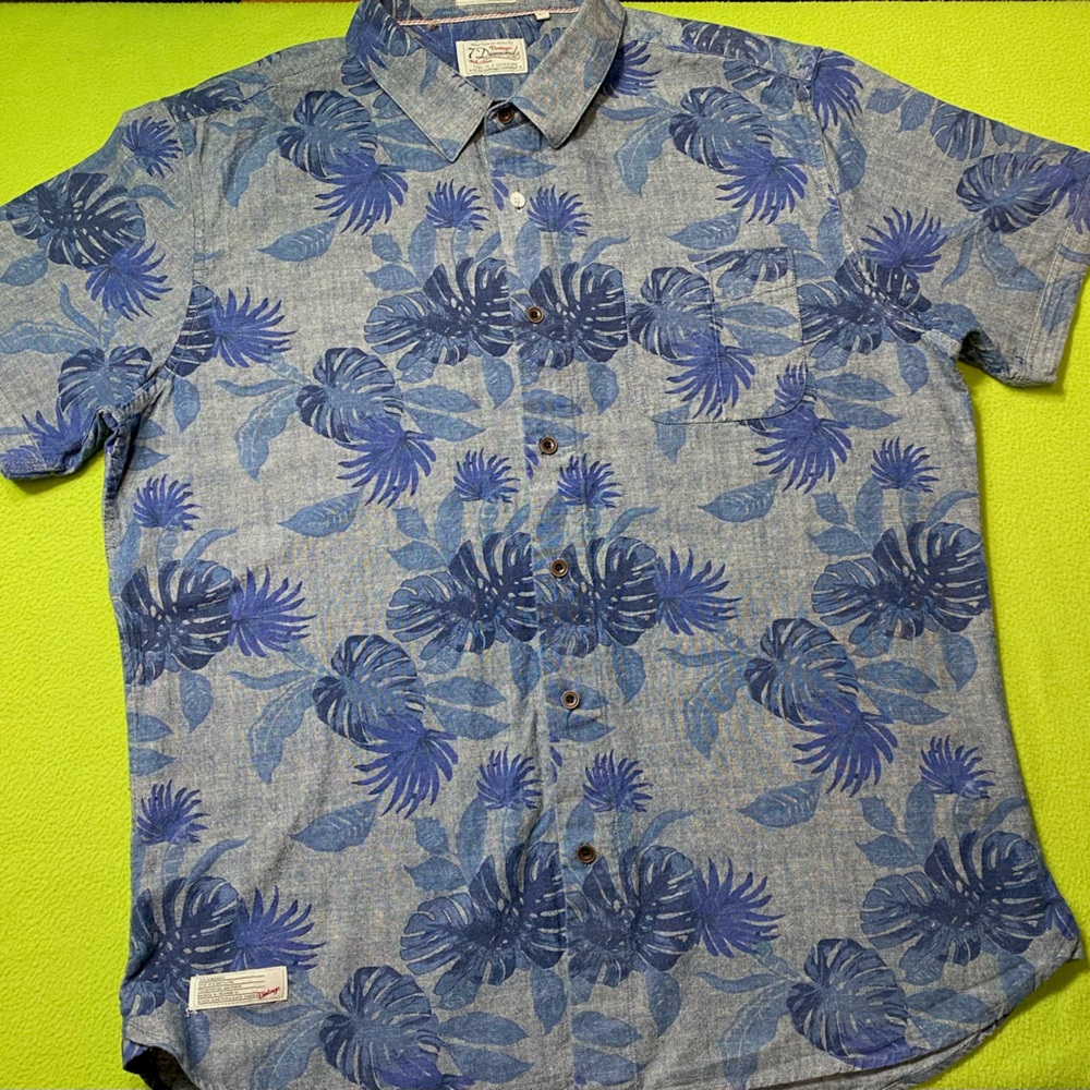 7 diamond vintage genuine garment, denim-like button up XL *As IS*